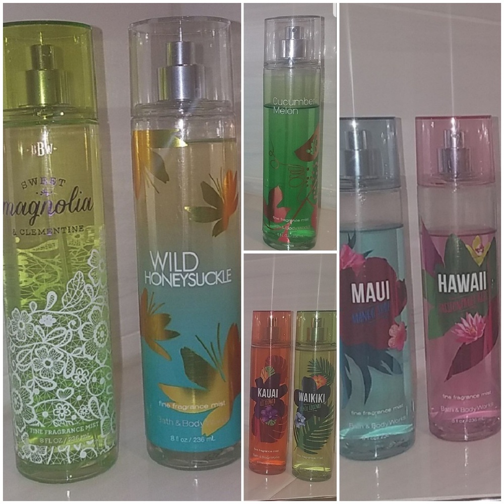 Bath & Body Works Fine Fragrance Mists (set of 7)